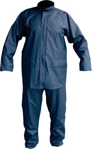 regenpak pu stretch blauw L