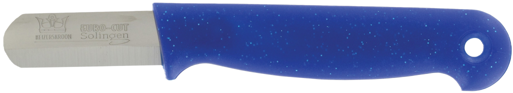 mes 45mm bandstaal rond blauw per stuk
