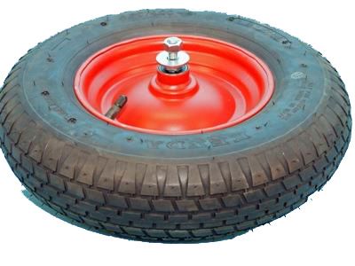 kruiwagenwiel 400x8 aslengte 25cm