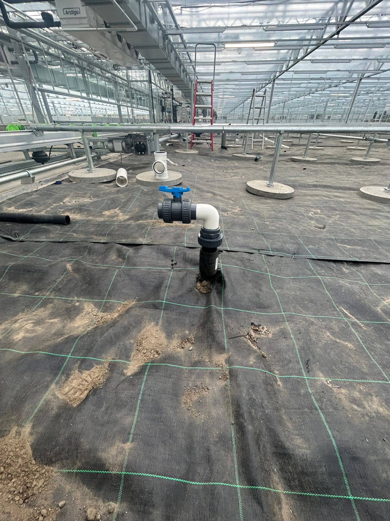 Ronico B.V.: Nieuwbouw tulpenbroeierij, watertechniek & LED-belichting