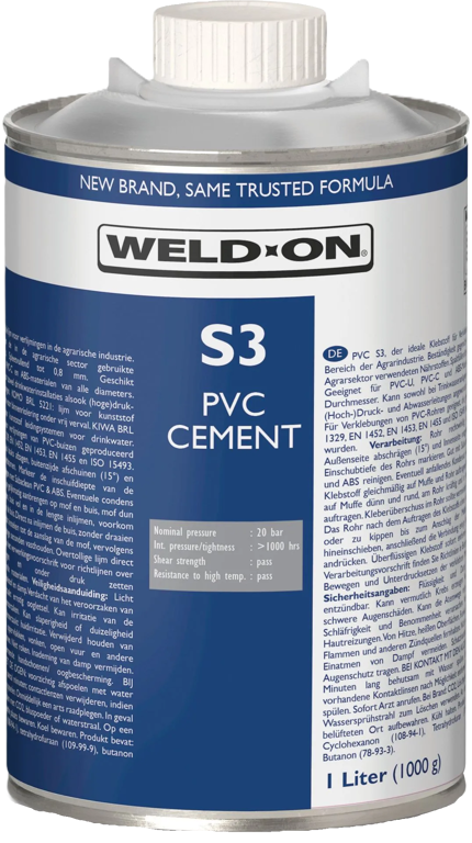 Saba Weld-On S3 pvc lijm  1 liter/pot
