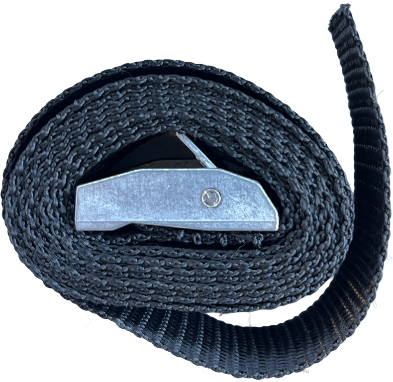 kunststof riem 25mm + metalen gesp 150cm
